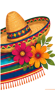 Sombrero and flowers